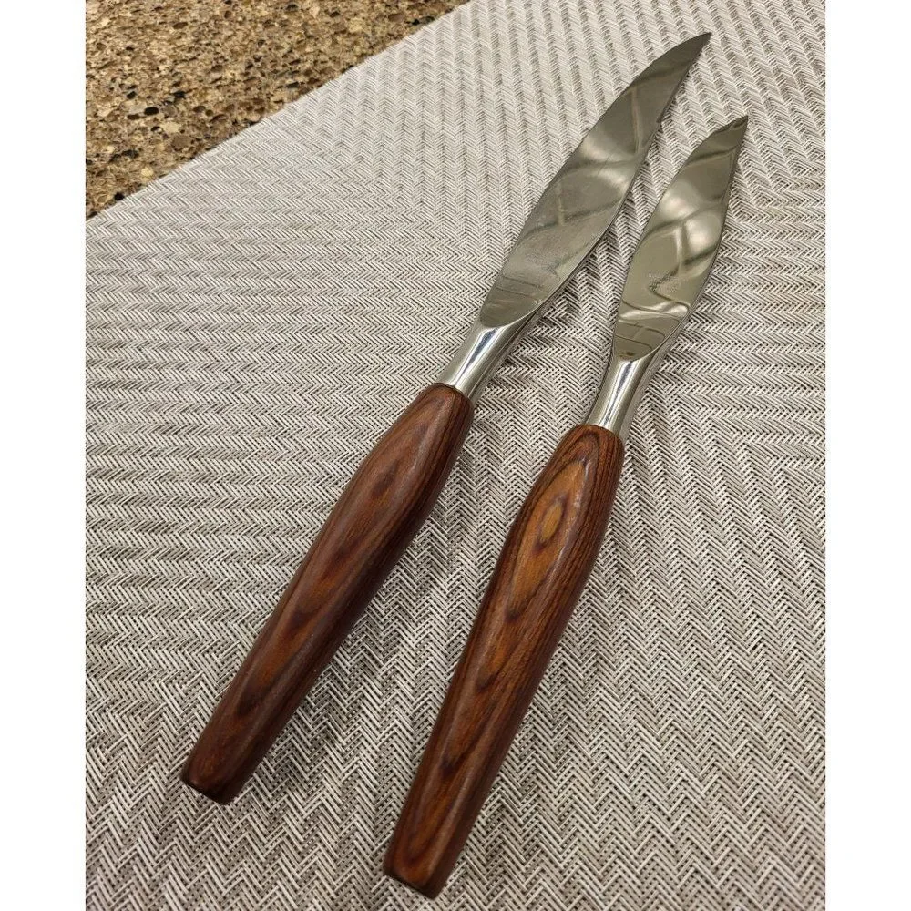 MCM Retro Danish Rosewood Teak Handle Knife Cutlery Set 2